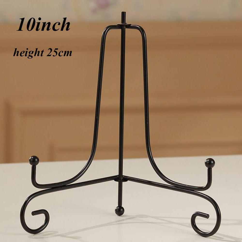 Home Decoration Photo Pedestal Book Holder Easel Display Stand Plate Rack Black Iron