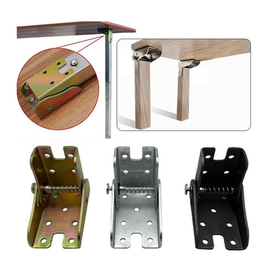 2Pcs Table Connector Self-Locking Hinge 90 Degree Folding Folding Table Legs Hinges  Dining Table