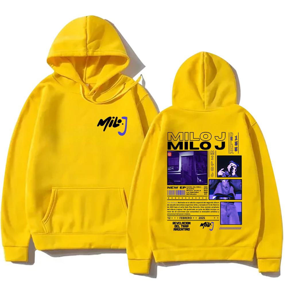 Толстовки Milo J Рэпер Milo J Мерч Свитшоты Мода Женщины Мужчины Новый Дизайн Одежда Графический Принт Уличная Мода Пуловеры Повседневные