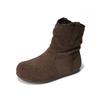 Retro Shoes, Height-increasing Boots for Women, Slimming Short Boots, Round-toed Sleeve