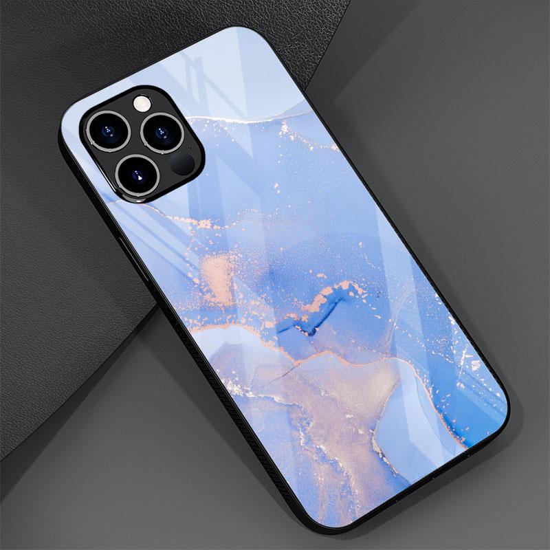 Стеклянный чехол с мраморным узором 3 для Apple iPhone 13 Pro 11 14 12 7 8 Plus SE 2022 XR X XS Max 6 6S закаленный чехол для телефона