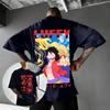 Футболка с графическим принтом Аниме One Piece Луффи Мужская Женская Оверсайз Винтажная С коротким рукавом Топы Летняя Y2k Уличная Повседневная 2026 Новая