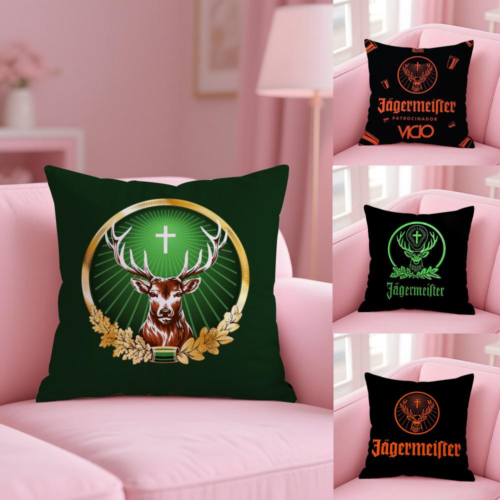 Роскошная Наволочка J-Jager-M-Meisters-S Плюшевая Ткань Мягкая Двусторонняя Печать Диван Теплая Зимняя Домашний Подарок Чехол для Подушки