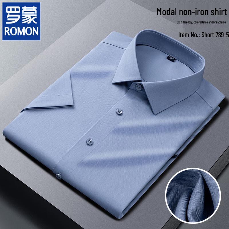 ROMON Мужская рубашка business casual из модала, не требующая глажки