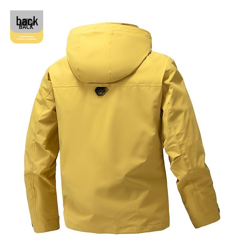 Men's 2025 Spring Trend Hooded Windbreaker: Casual Loose-Fit Workwear Jacket