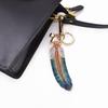 "Xianmei Feather" Genuine Leather Original Nordic Bag Pendant Hand Account Bookmark Jewelry Pure Cowhide Handmade Car Keychain