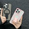 Подходит для чехлов для телефонов Apple 16Promax, металлических линз для iPhone 13/14/15, магнитной подставки с эффектом кожи и звукопоглощением