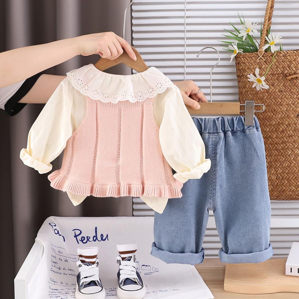 Детский повседневный комплект с длинным рукавом, удобные наряды для повседневной носки