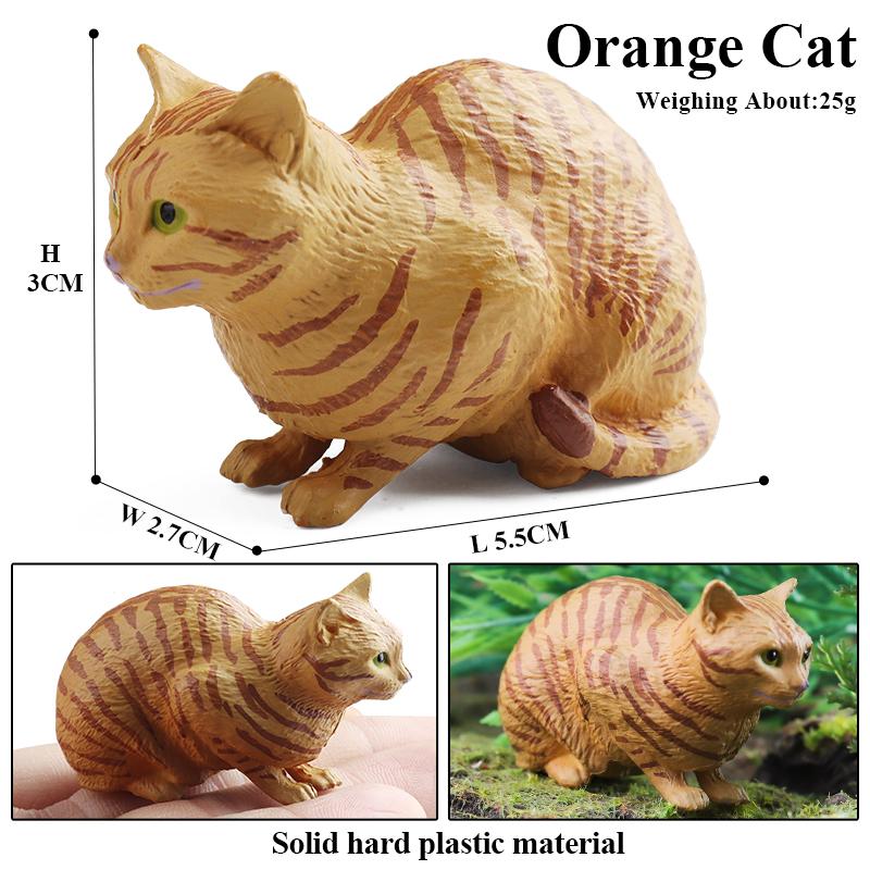 Oenux Cat Model Siamese Devon Rex Sphynx Ragdoll Persian Action Figure Cat Kitty Bobtails Figurine Cute Decoration Kids Toy Gift