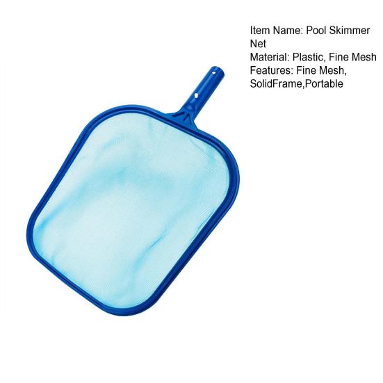 Pool Skimmer Net Fine Mesh Solid Plastic Frame Portable Large Capacity Heavy Duty Leaf Fine Debris