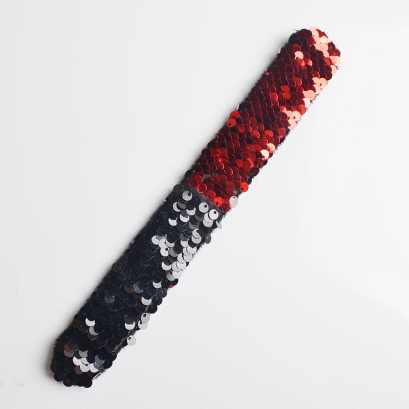 Рождественские украшения с блестками для детей, двойные цвета, ювелирные изделия, браслет с русалкой, фестивальный подарок, хлопковое кольцо, 1 шт.