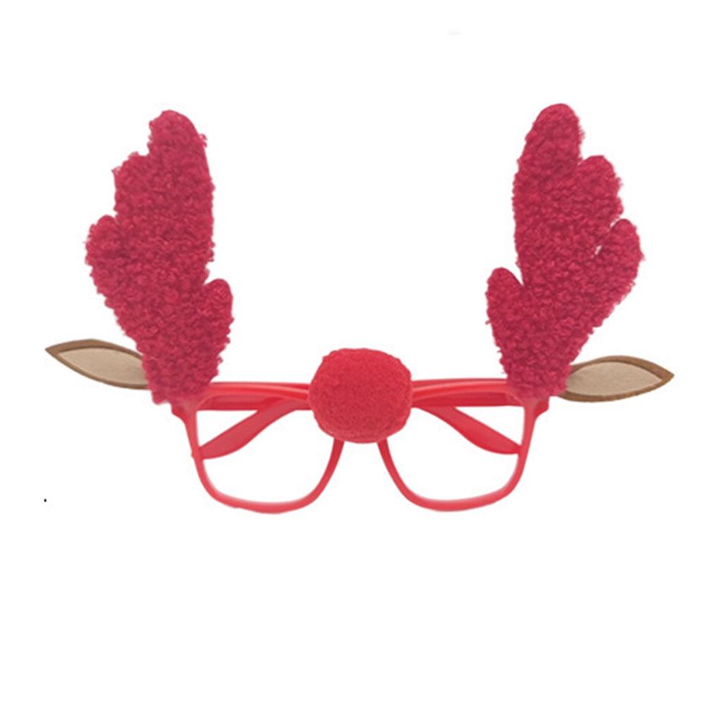 Рождественские мультяшные очки — подарки для взрослых и детей с изображением Санты, снеговика и рогов оленя