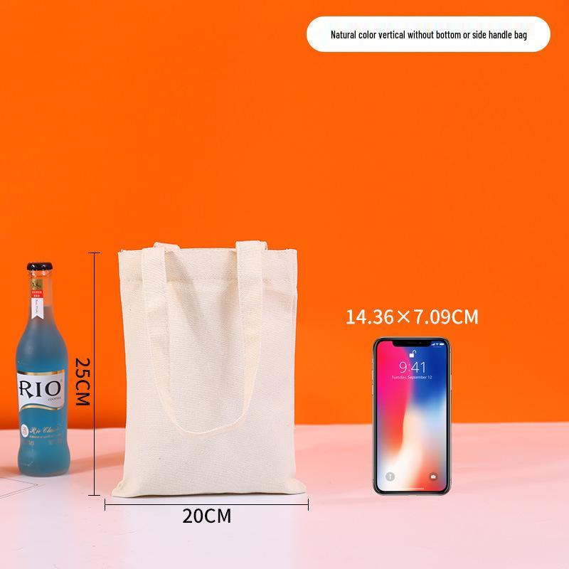 Высококачественная холщовая сумка-тоут с индивидуальным логотипом - Белая, Пустая, Персонализированная печать