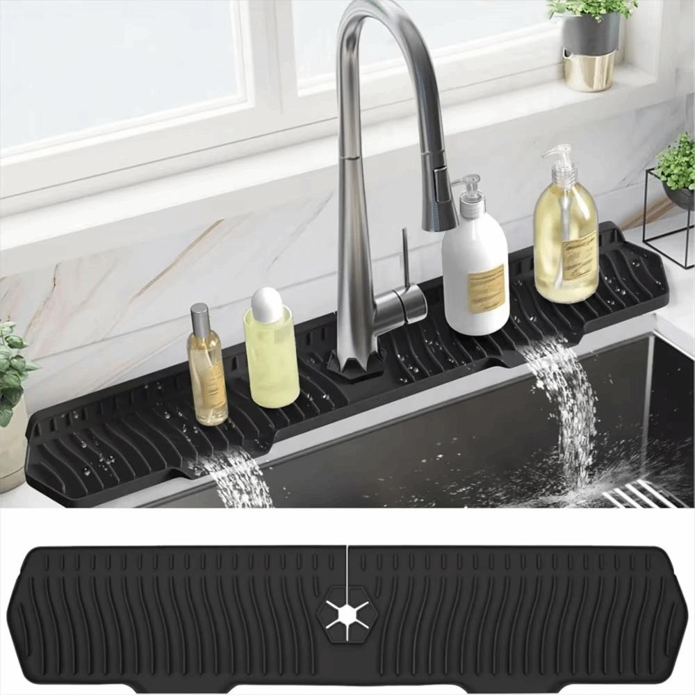 Foldable Sink Faucet Mat Non-Slip Faucet Drain Pad Kitchen Silicone Faucet Mat Washbasin