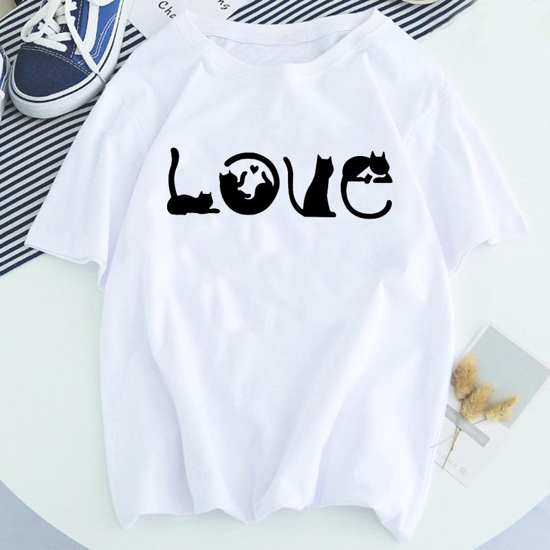 Women Dog Paw Print Short Sleeve Fashion Printed Summer Lady Womens Clothing Tops T-Shirt Shirt Tees Female T Shirt