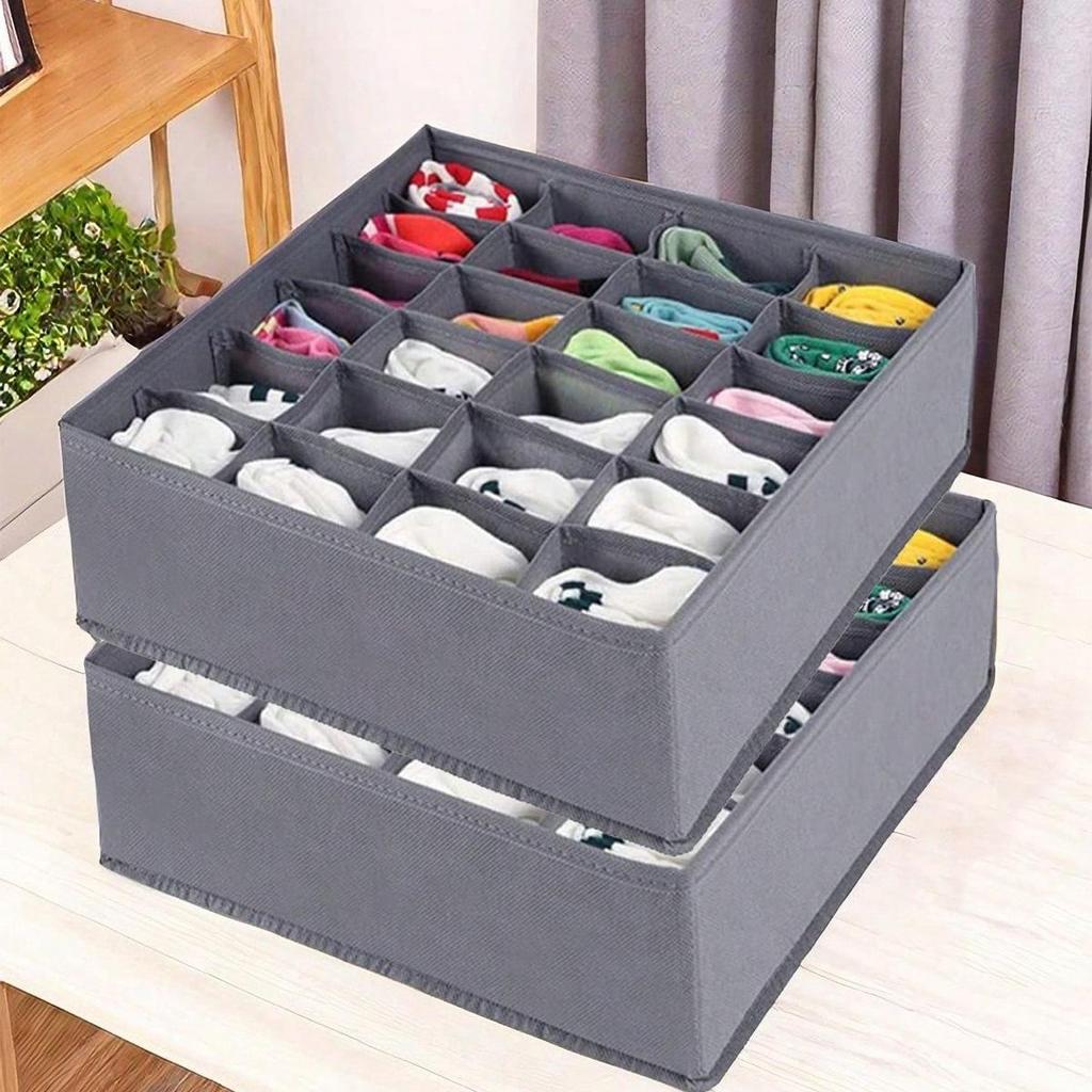 Foldable Underwear & Bra Organizer: 3-in-1 Drawer Box for Panties, Bras & Socks