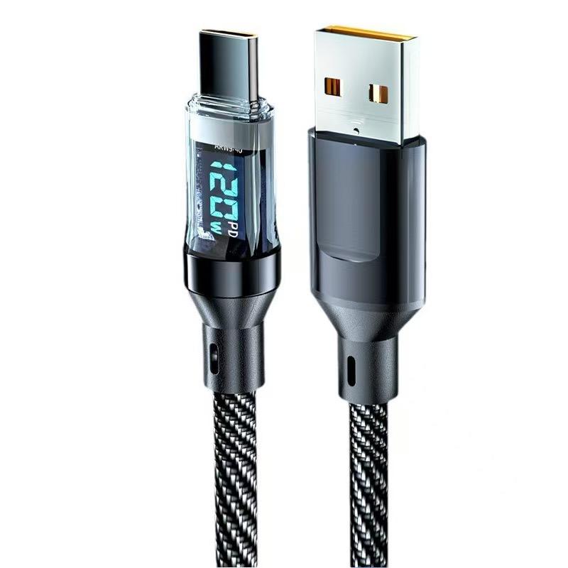 120w Super Fast Charging Usb Charging Cable Suitable For Huawei, Samsung, Xiaomi Type-C Phone Data Cable Usb C To Usb C 100W