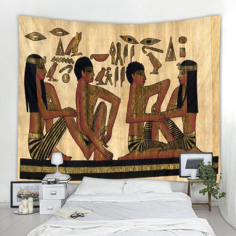 Богемный настенный гобелен, занавеска для гостиной, спальни, гобелен, египетский фараон, дворец, мифология, декоративный гобелен