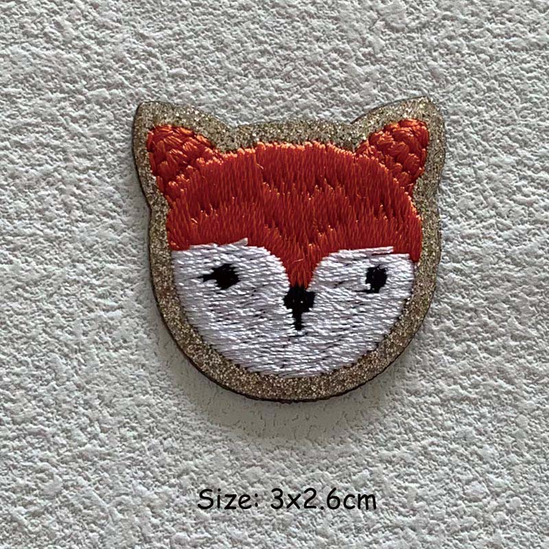 Rabbit Carrot Fox Fish Self Adhesive Clothing Patch Embroidery Thermal Patches DIY Heat Transfer Stickers Garment Accessory Fashion New