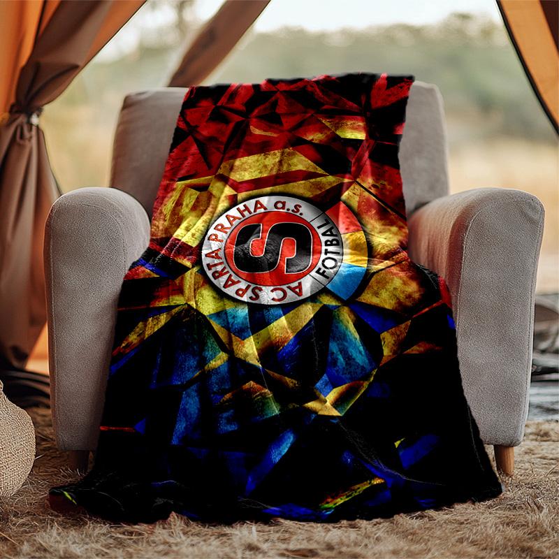 Ac Sparta Praha Flannel Blanket Soft Warm All-Season Throw, Design for Camping, Car Travel, Hiking Sofa, Bed, Office Perfect Gift for Parties
