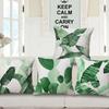 Роскошная хлопково-льняная наволочка с зелеными листьями для декора дивана и автомобиля