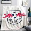 RB leipzig logo Printed Flannel Blanket, soft throw for bedroom sofa, washable,soccer fan merchandise, great gift.