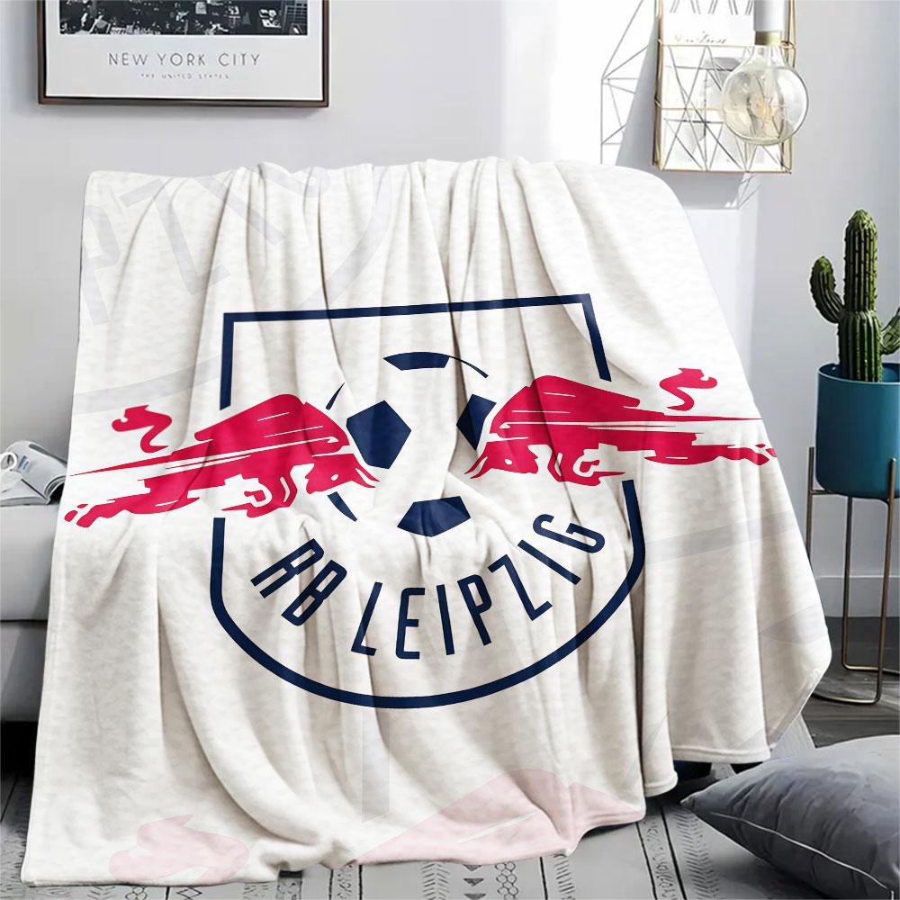 RB leipzig logo Printed Flannel Blanket, soft throw for bedroom sofa, washable,soccer fan merchandise, great gift.
