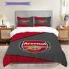 "Emblem Arsenal Football Club" Three-piece set (1 * duvet cover + 2 * pillowcase, without core) 2DFlat Duvet cover and pillowcase Soft and comfortable