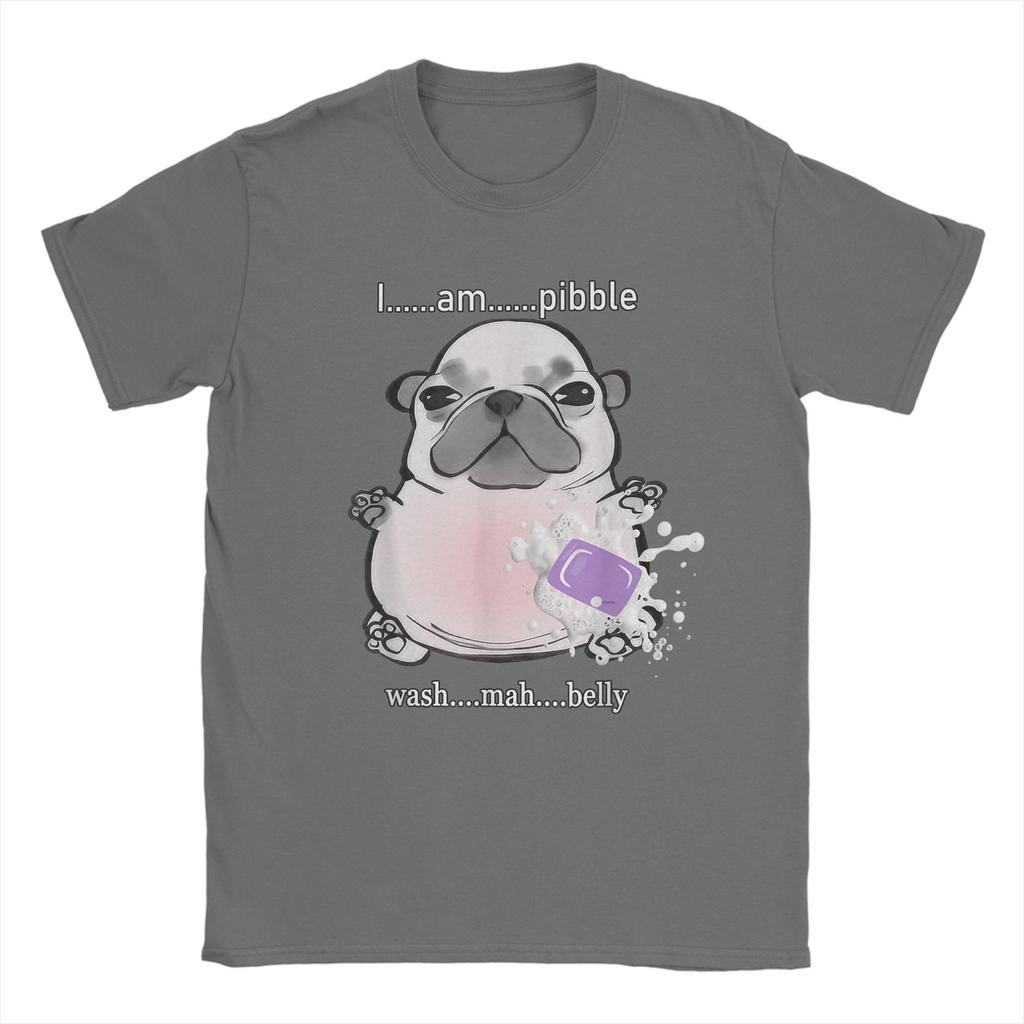 Мужские футболки I Am Pibble Wash My Belly Pibble Meme Смешные собаки Мозговая гниль Хлопковая одежда Смешная футболка с круглым вырезом Футболки большого размера