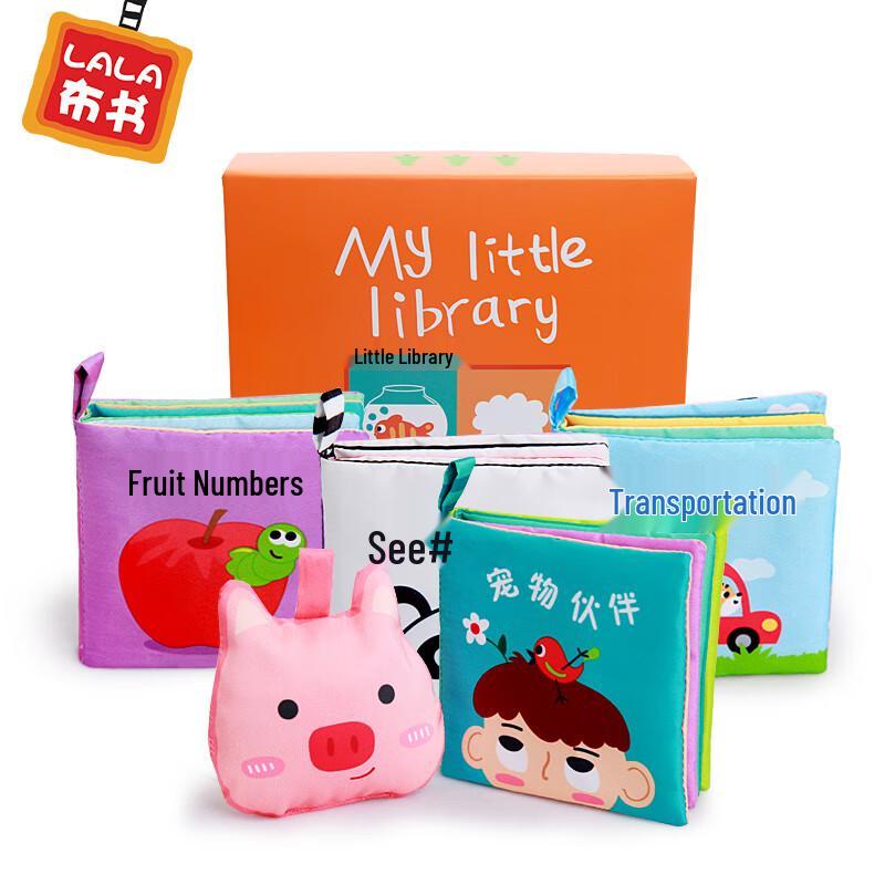 LALABABY Прочная тканевая книжка для малышей - Серия «Маленькая библиотека»