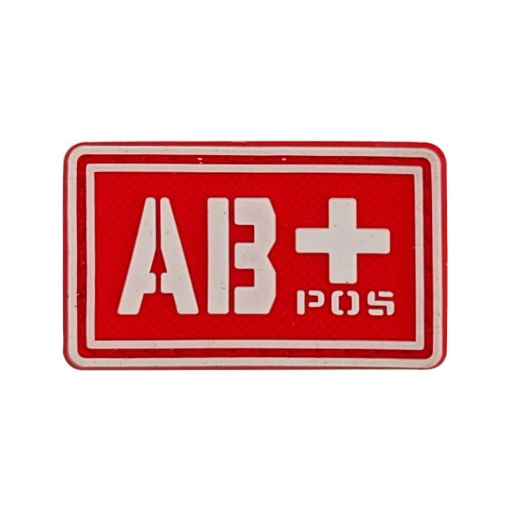 Светящийся значок группы крови, вышитая нашивка, аварийная повязка на руку, магическое кольцо-наклейка с группой крови