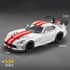 1:24 Модель Viper Cobra Игрушечные Спортивные Машины Сплав Литье под Давлением Звук Свет Двери Открываются Оттяни Назад Изысканный Интерьер Коллекция Суперкары