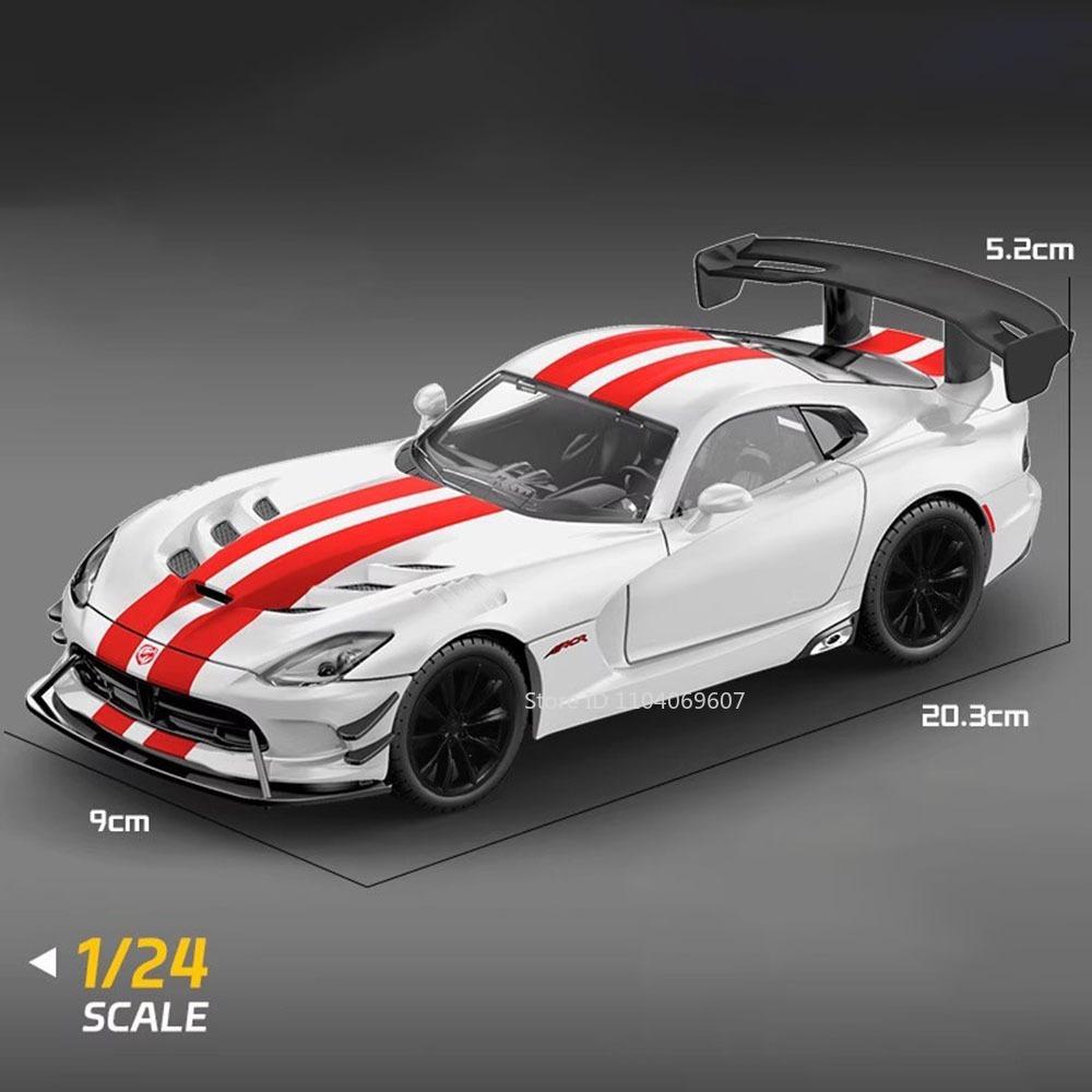 1:24 Модель Viper Cobra Игрушечные Спортивные Машины Сплав Литье под Давлением Звук Свет Двери Открываются Оттяни Назад Изысканный Интерьер Коллекция Суперкары
