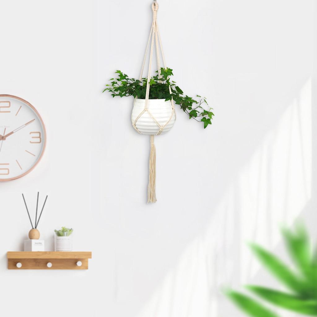 Европейские вешалки для растений, подвесная корзина для цветов в помещении с декоративными деревянными бусинами