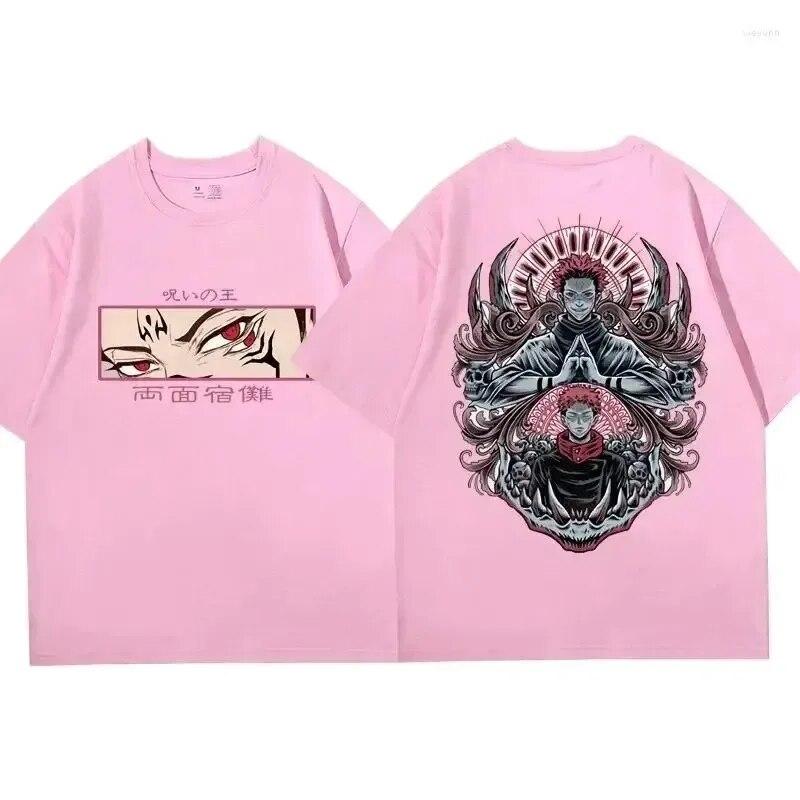 Unisex Vintage Extra Large Cotton T-Shirt Anime Jujutsu Kaisen Ryomen Sukuna T-Shirt Comic Graphic Print T-Shirt Short Sleeve Top