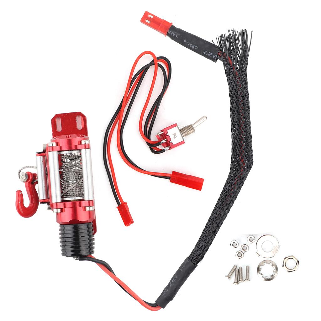 Electric Alloy Winch Fit for D90 SCX10 1:10 Simulation RC Car Accessory