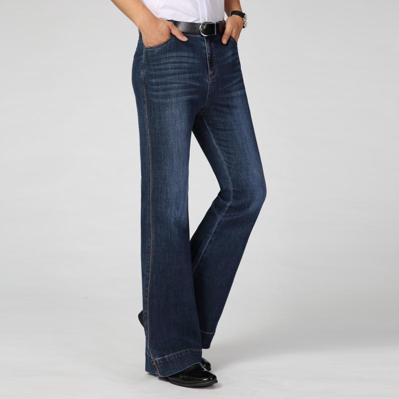 Джинсы для мужчин Мужские расклешенные джинсы больших размеров из микроэластичного денима Расклешенные брюки Классические джинсы Ddesign