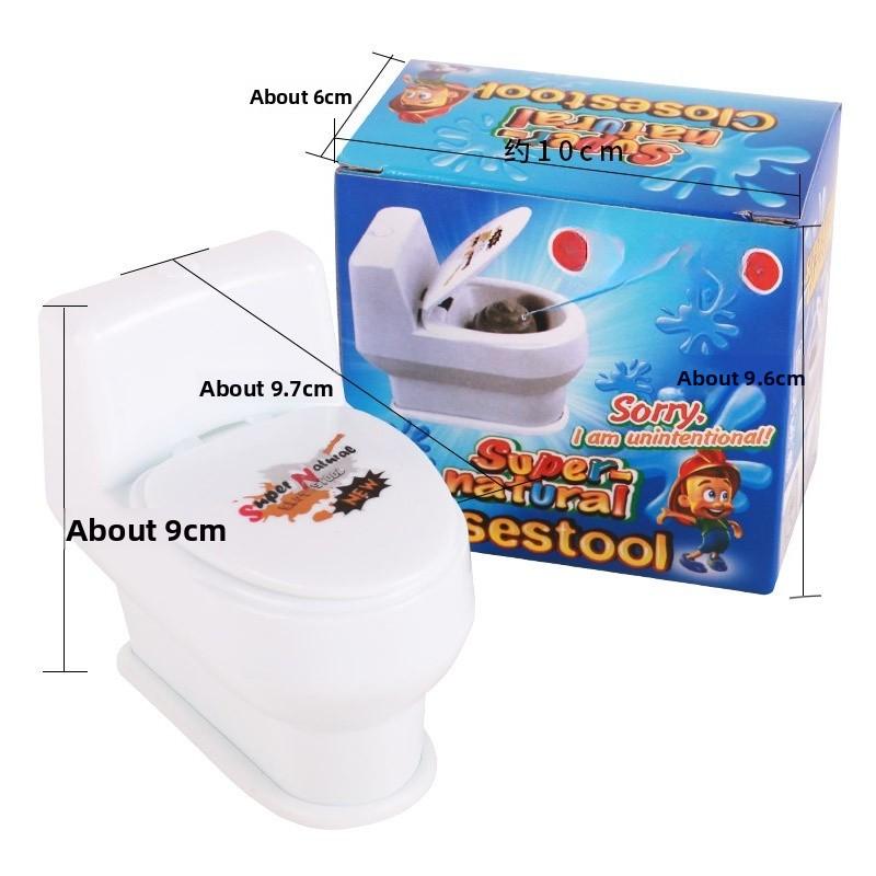 Funny 9cm Simulation Toilet Water Gun Summer Pvc Prank Decompression Tool Creative Gift Water-stained Toilet