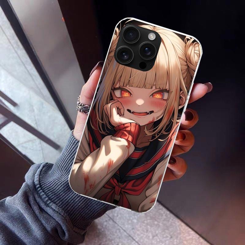 Himiko Toga My Hero Phone Case For iPhone 17 Air 11 13 Mini 14 15 Plus 16 12 Pro Max 16E SE 7 8 Pattern Soft TPU Back Cover 17