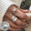Geometric High-Polish Criss-Cross S925 Silver-Plated Open Ring - Women's Stackable Index Finger Jewelry
