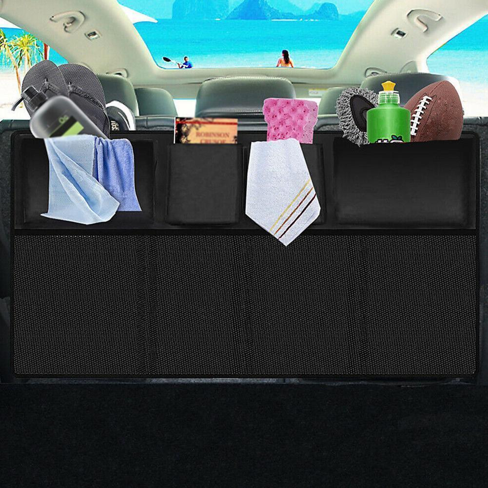 Универсальный автомобильный органайзер для багажника, сетка для хранения на заднем сиденье, карманная сумка, сетка Q3D3