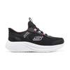 Skechers Слипоны Кожаные Модные Универсальные Амортизирующие Дышащие Низкие Уличные Обувь Детские кроссовки 303690L-BLK