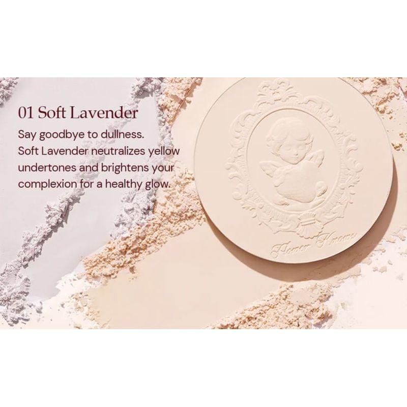 Flower Knows - Прессованная пудра "Клубничный Купидон" - 01 Мягкий лавандовый