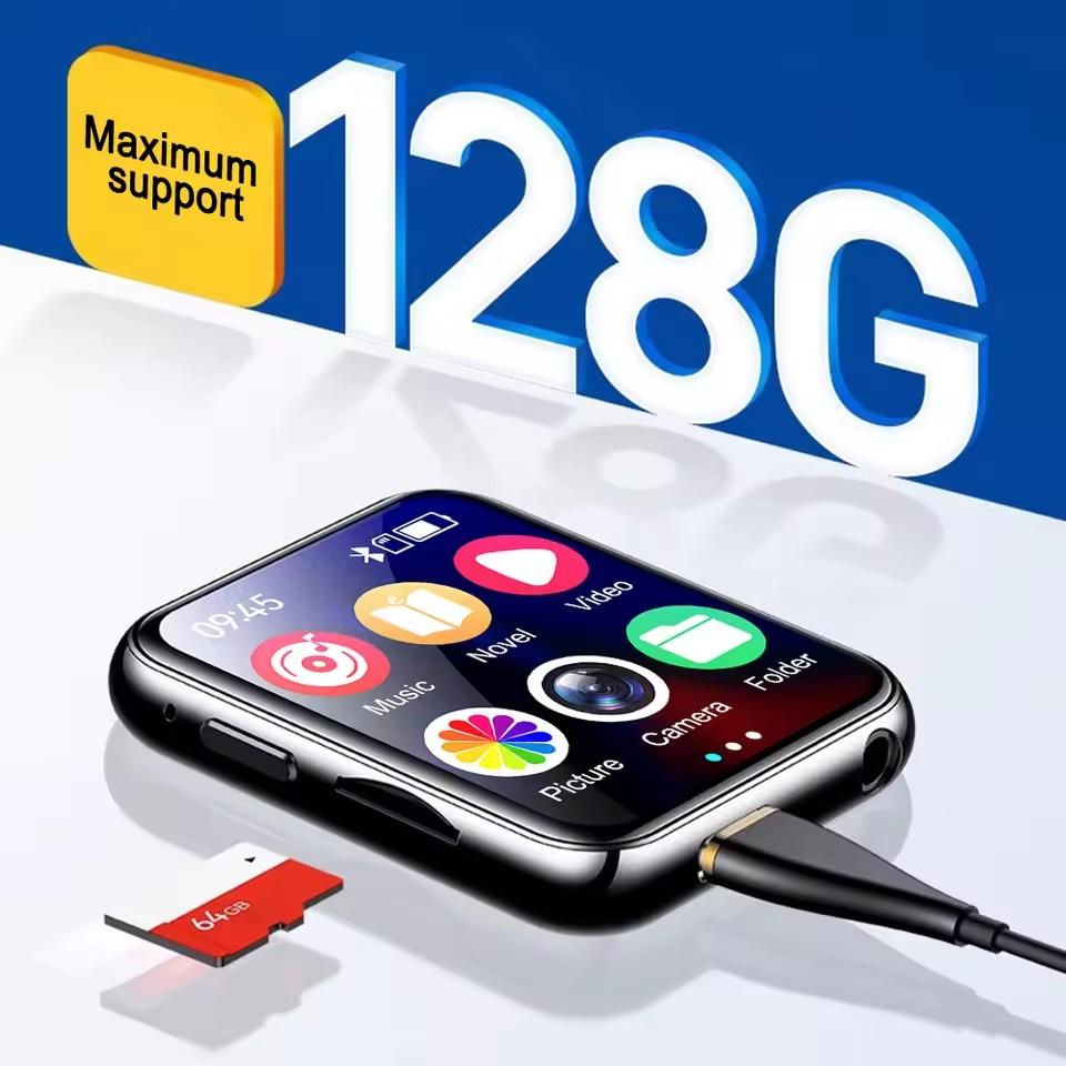 Bluetooth 5.4 MP3-плеер MP4-плеер 2-дюймовый IPS полносенсорный HD цветной экран Поддержка фото, радио, будильника, видео, электронной книги и т. д.