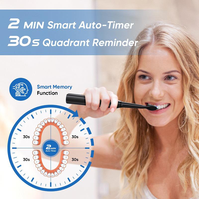 Электрическая зубная щетка 507N, 1 ручка + 8 насадок, интерфейс постоянного тока, зарядка через USB, 5 скоростей, таймер