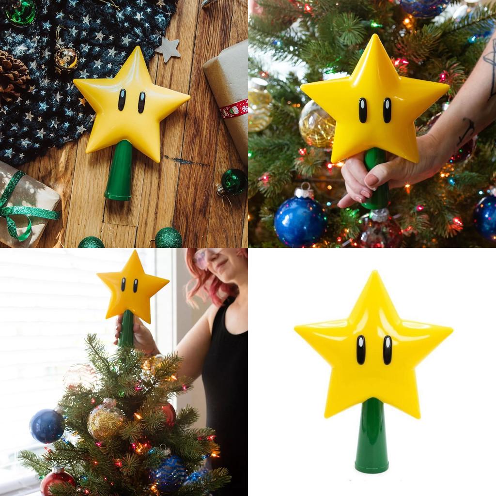 Mario Bros Super Star Light Light Up Holiday Xmas Tree Topper Decor Lamp Party