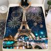 Tower Pattern Soft Flannel Blankets,Keep Warm Throw Blanket Comfortable Blanket for Picnic Beds Sofa Home Bedroom Kids Gift