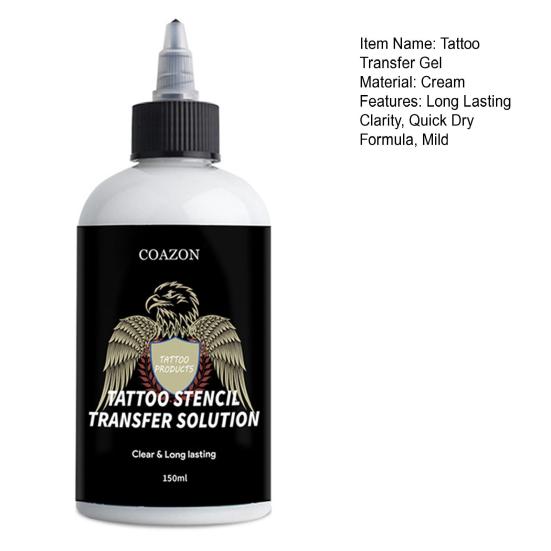 Yousheng 150 мл Гель для переноса татуировки Долговечная четкость Быстросохнущая Мягкая формула Натуральный ингредиент Безопасный в использовании Прозрачный раствор для переноса тату-трафарета
