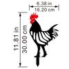 Metal Chicken Garden Decor for Outside Metal Chicken Yard Art, Decorative Garden Stakes Chicken Gifts for Chicken Lovers, Patio/Lawn Decorations, 2PCS
