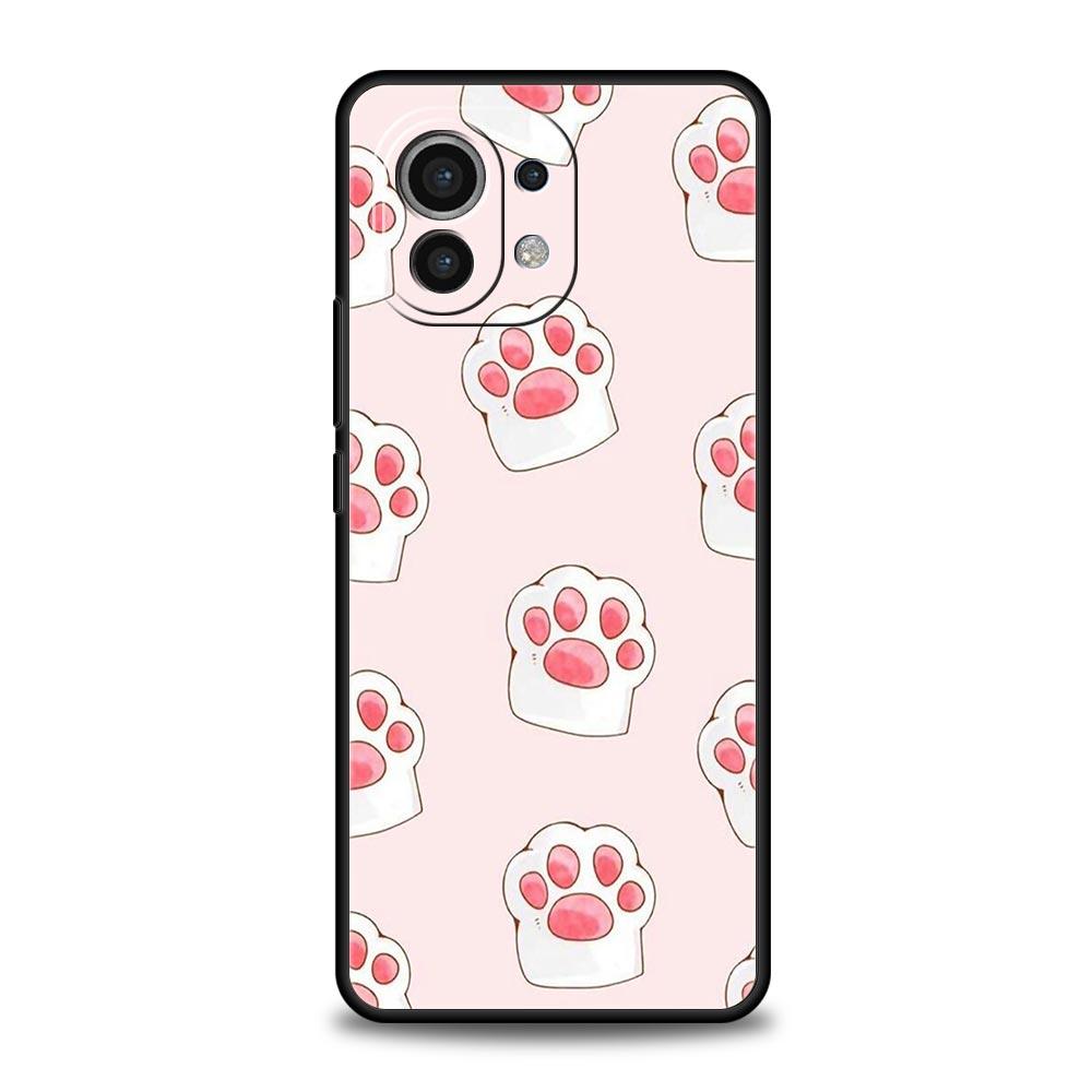 Милый чехол для телефона с лапкой кошки и собаки, сердце для Xiaomi 14 13T 12T Pro 12 13 11 Ultra Mi Note 10 Lite 10T 5G 11X Pro 11T 11i 9T, мягкая крышка